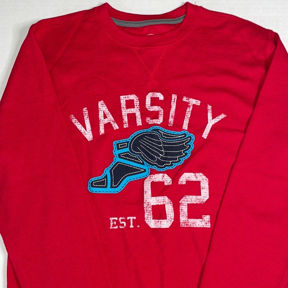 Faded Glory Thermal Long Sleeve Red Shirt Boys Size XXL 18